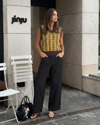 Louisa | Plaid Pattern Knit Vest
