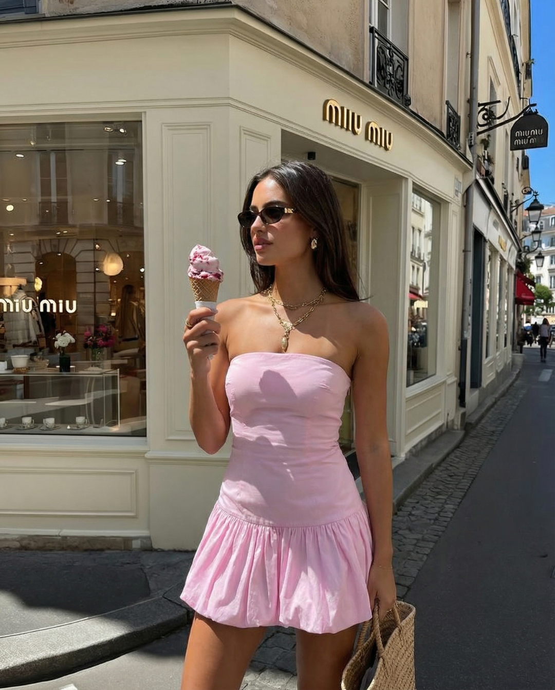 Juno | Strapless Fitted Bodice Gathered Skirt Mini Dress