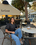 Tamara | Puff Sleeve Satin Blouse