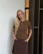 Yasmin | Short Sleeve Fine Knit Top