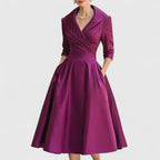 Women's Elegant V-neck Midi Dress
