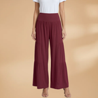 Women's Wide-Leg Trousers with High Waist and Flowy Fit
