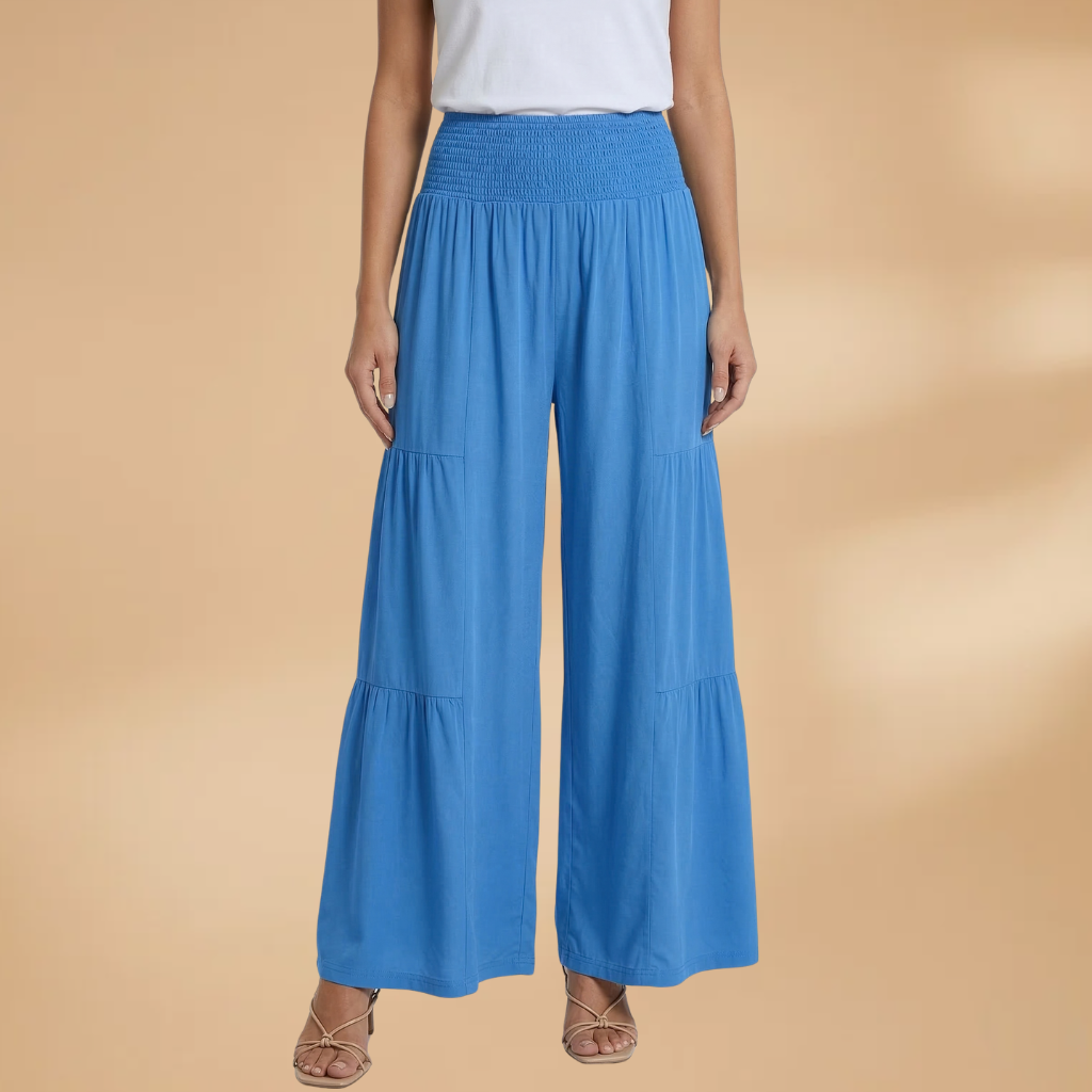 Women's Wide-Leg Trousers with High Waist and Flowy Fit
