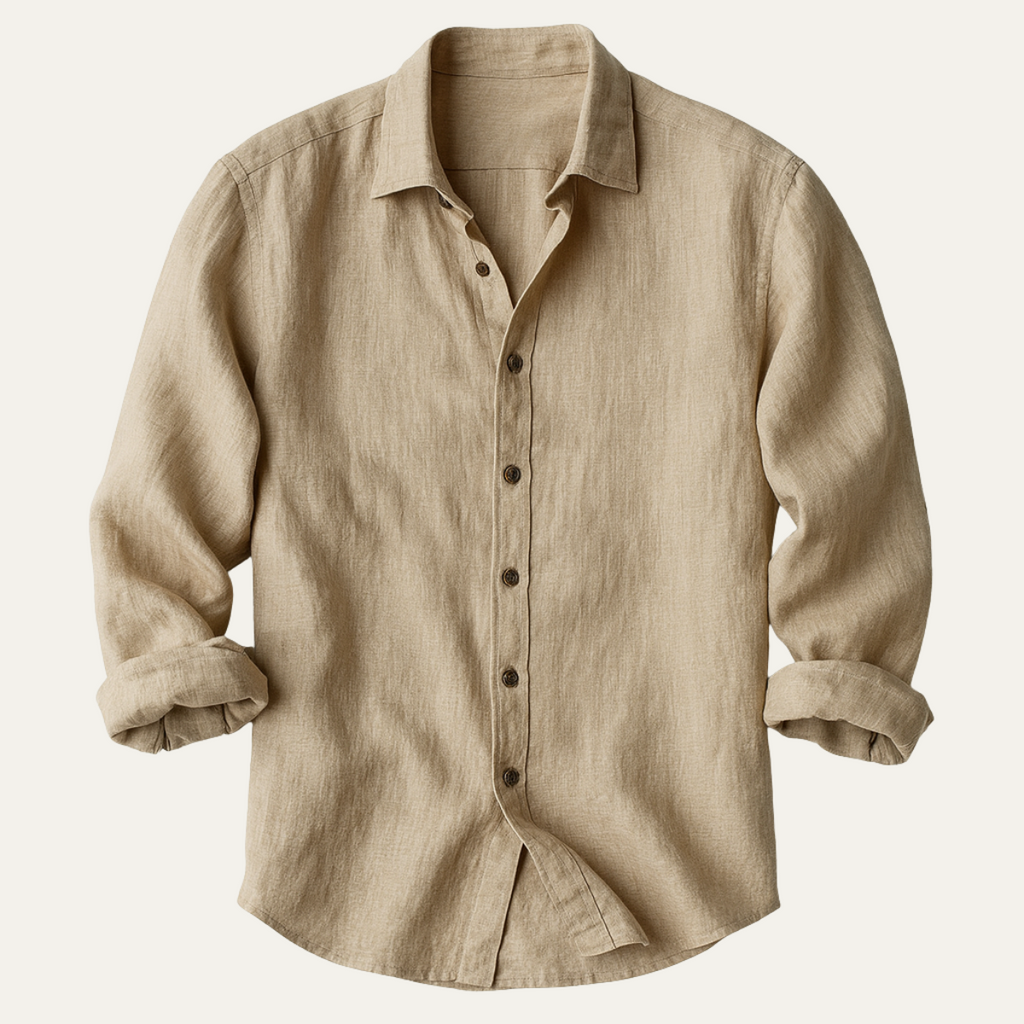 Dennis | Vintage Long Sleeve Linen Shirt