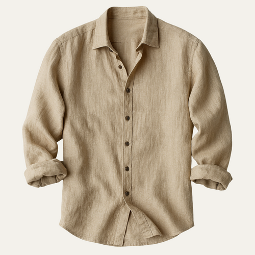 Dennis | Vintage Long Sleeve Linen Shirt