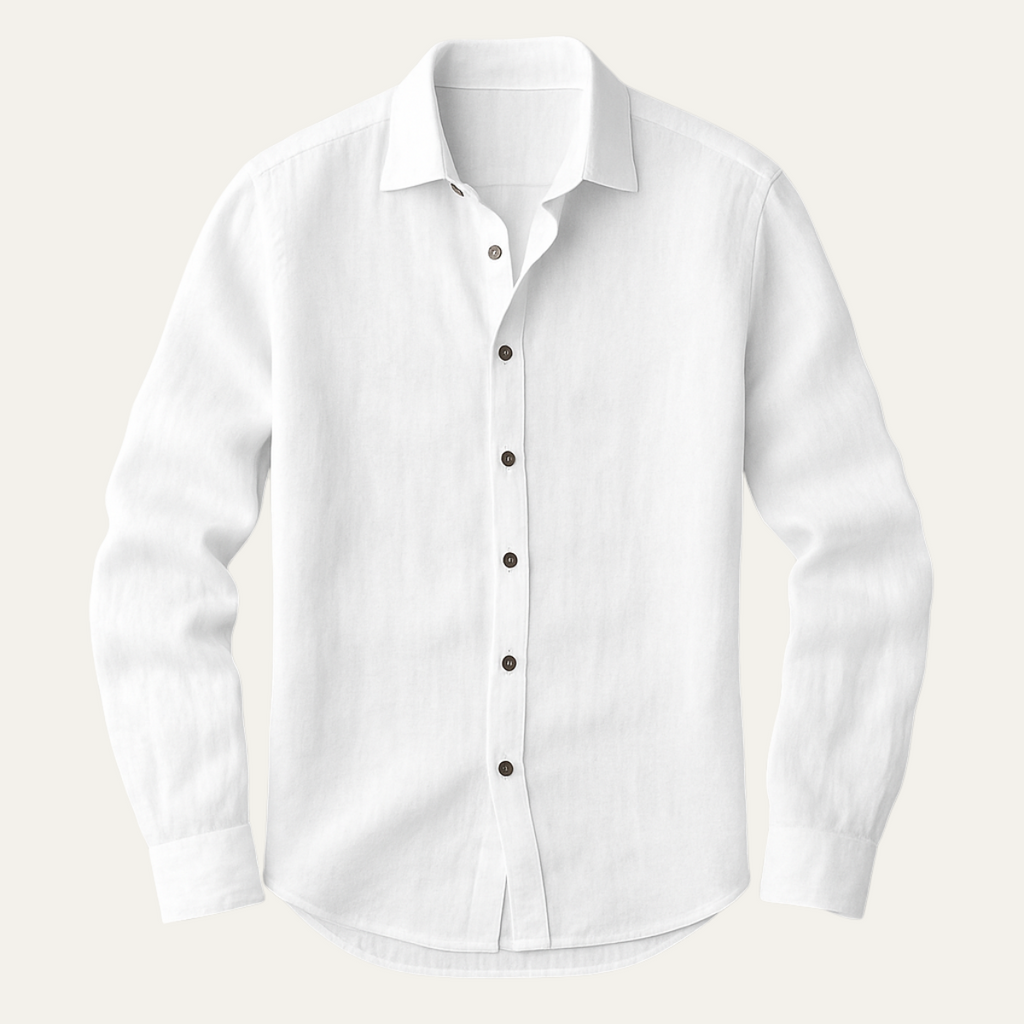 Dennis | Vintage Long Sleeve Linen Shirt