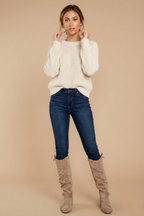 Women’s Knee High Boots with Soft Slouch Shaft and Low Heel Elegant Everyday Style