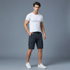 Glenn | Men's Multi Pocket Plaid Cargo Shorts