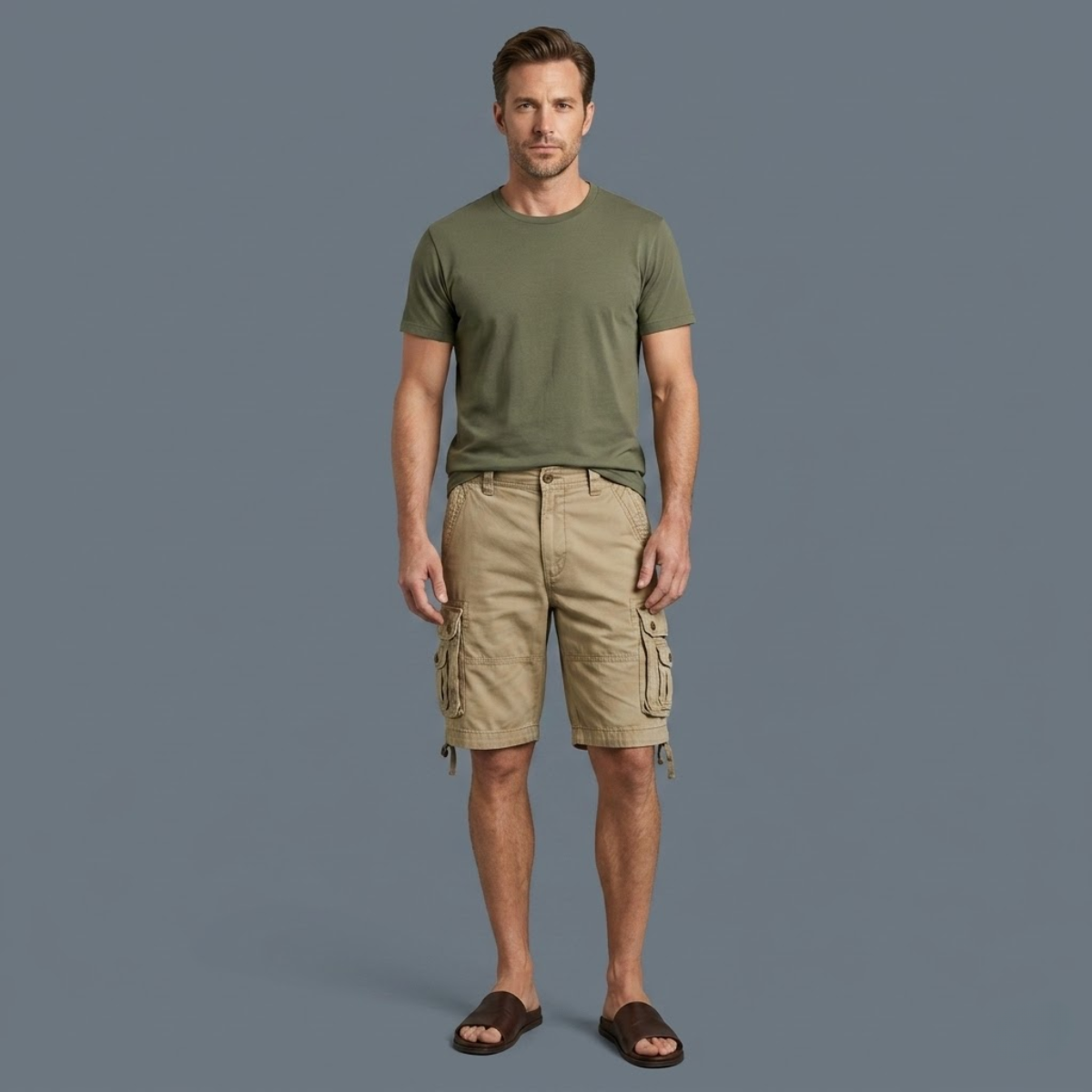 Jake | Cotton Utility Cargo Shorts with Multiple Pockets