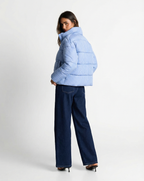 Alice | Pinstripe Cropped Puffer Jacket