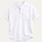 Calvin | Men's Relaxed Fit Henley Linen Shirt