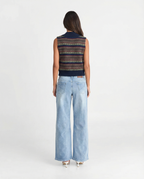 Eloise | Fair Isle Print Button-Front Knit Vest