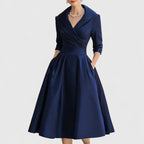 Women's Elegant V-neck Midi Dress