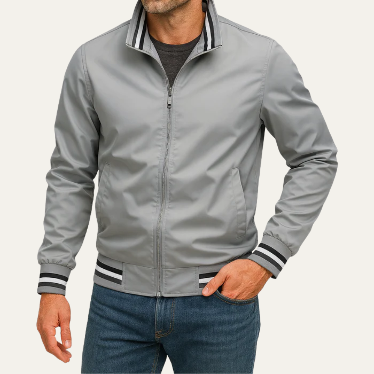Cecil | Men's Casual Full Zip Lightweight Jacket