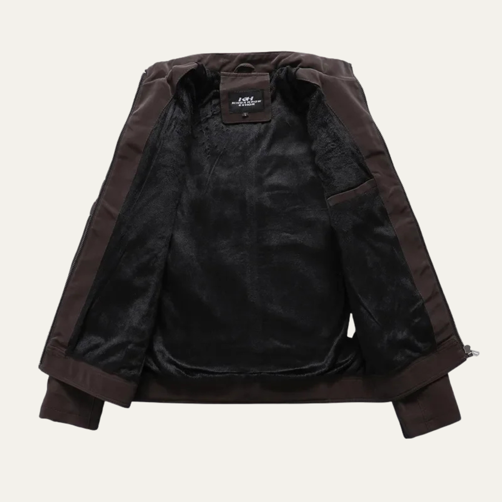 Lachlan | Zip Up Biker Leather Jacket