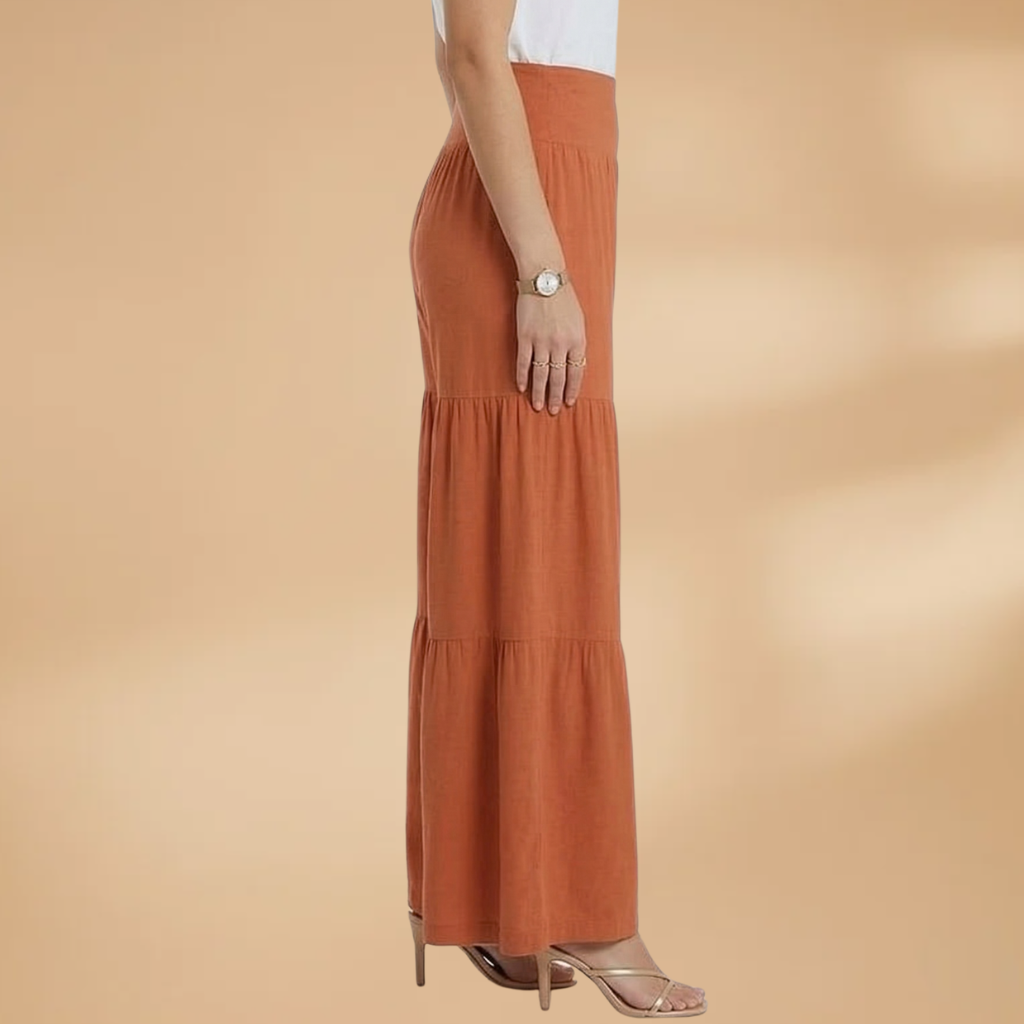 Women's Wide-Leg Trousers with High Waist and Flowy Fit