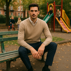 Marvin | 100% Cashmere V-Neck Jumper for Men