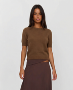 Yasmin | Short Sleeve Fine Knit Top