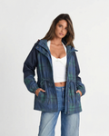 Rose | Hooded Plaid Light Jacket