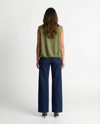 Hannah | Cropped Utility Zip Vest