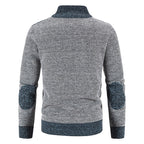 Men’s Full Zip Knit Cardigan with Stand Collar