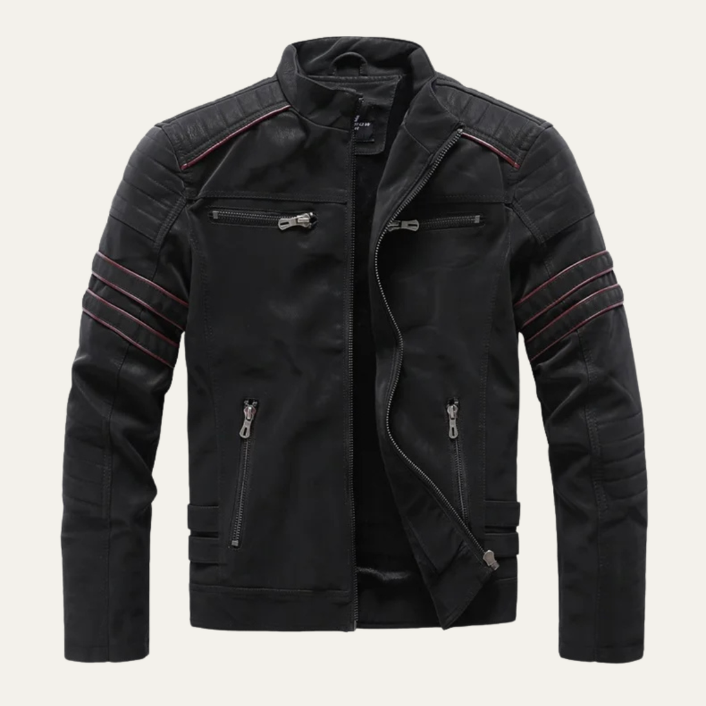 Lachlan | Zip Up Biker Leather Jacket