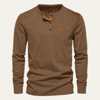 Maurice | Ribbed Long Sleeve Henley Jumper for Men