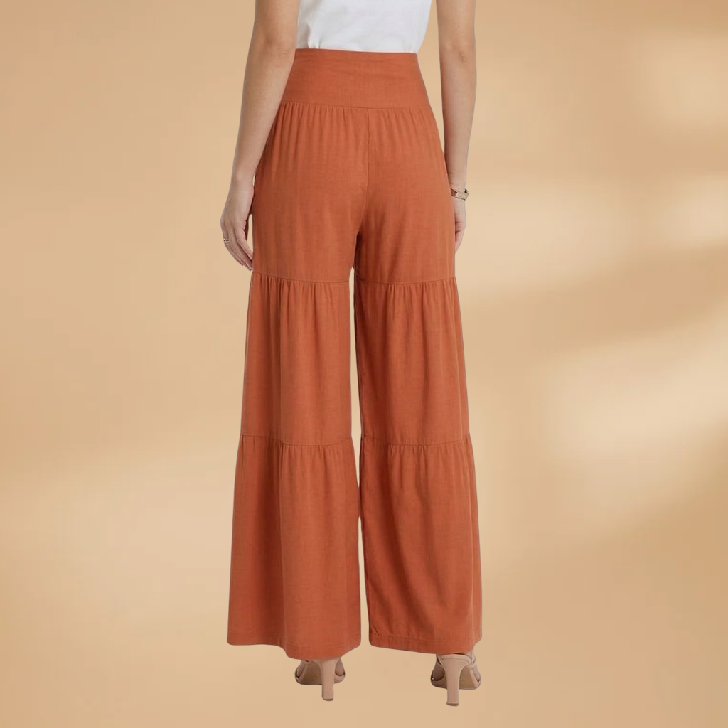 Women's Wide-Leg Trousers with High Waist and Flowy Fit