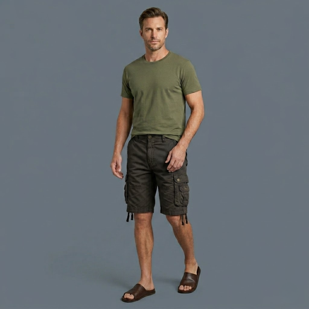 Jake | Cotton Utility Cargo Shorts with Multiple Pockets