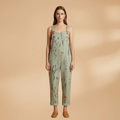 Women’s Patterned Dungarees with Loose Fit and Adjustable Shoulder Straps
