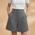 Women’s Fashion Shorts with Button Placket and Waistband