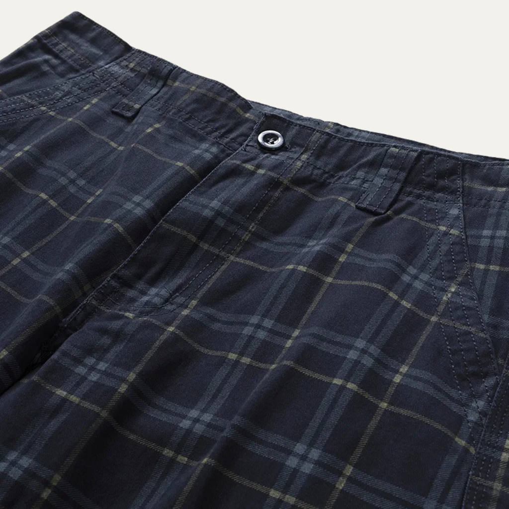 Glenn | Men's Multi Pocket Plaid Cargo Shorts