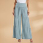 Women's Wide-Leg Trousers with High Waist and Flowy Fit