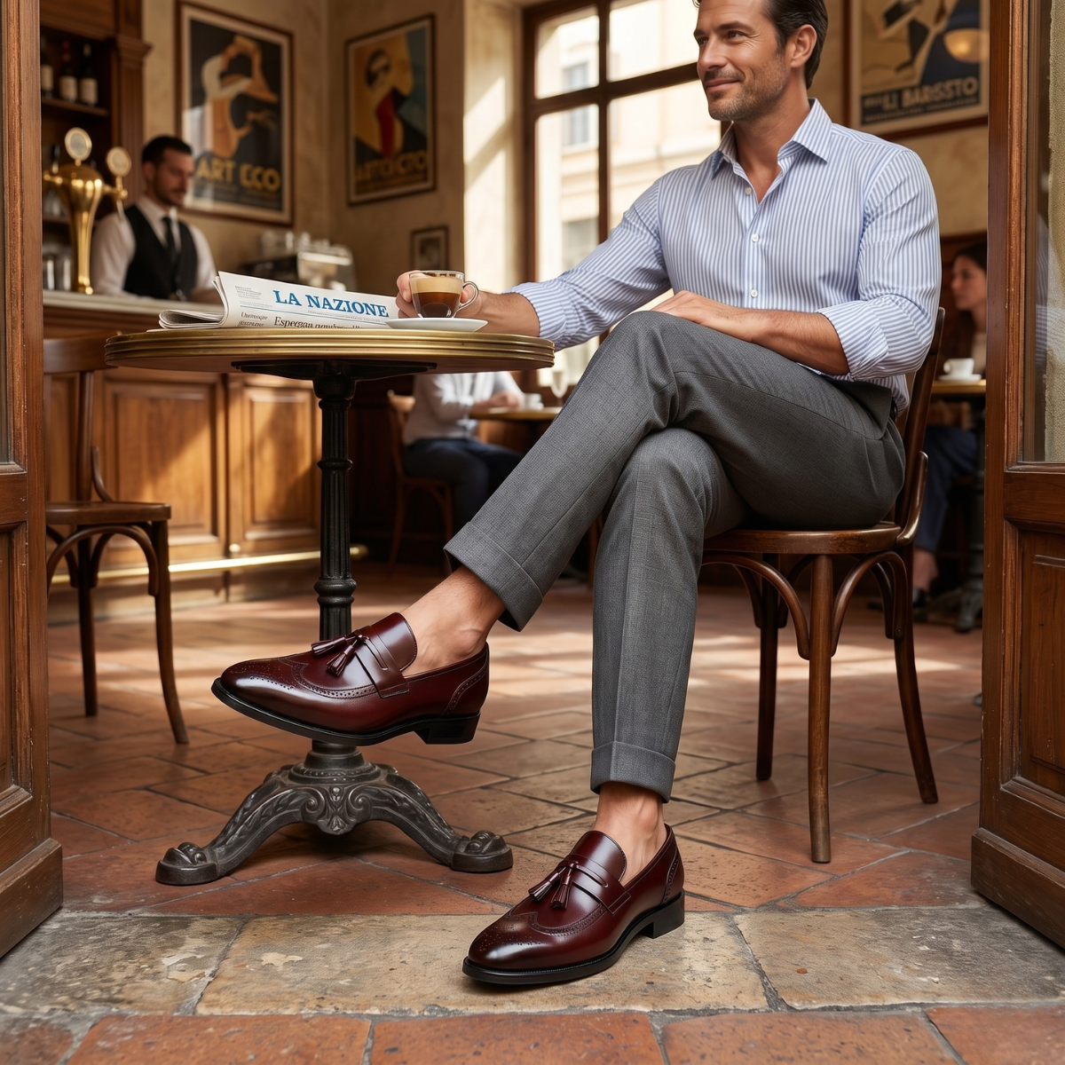 Niall | Men's Leather Tassel Loafers