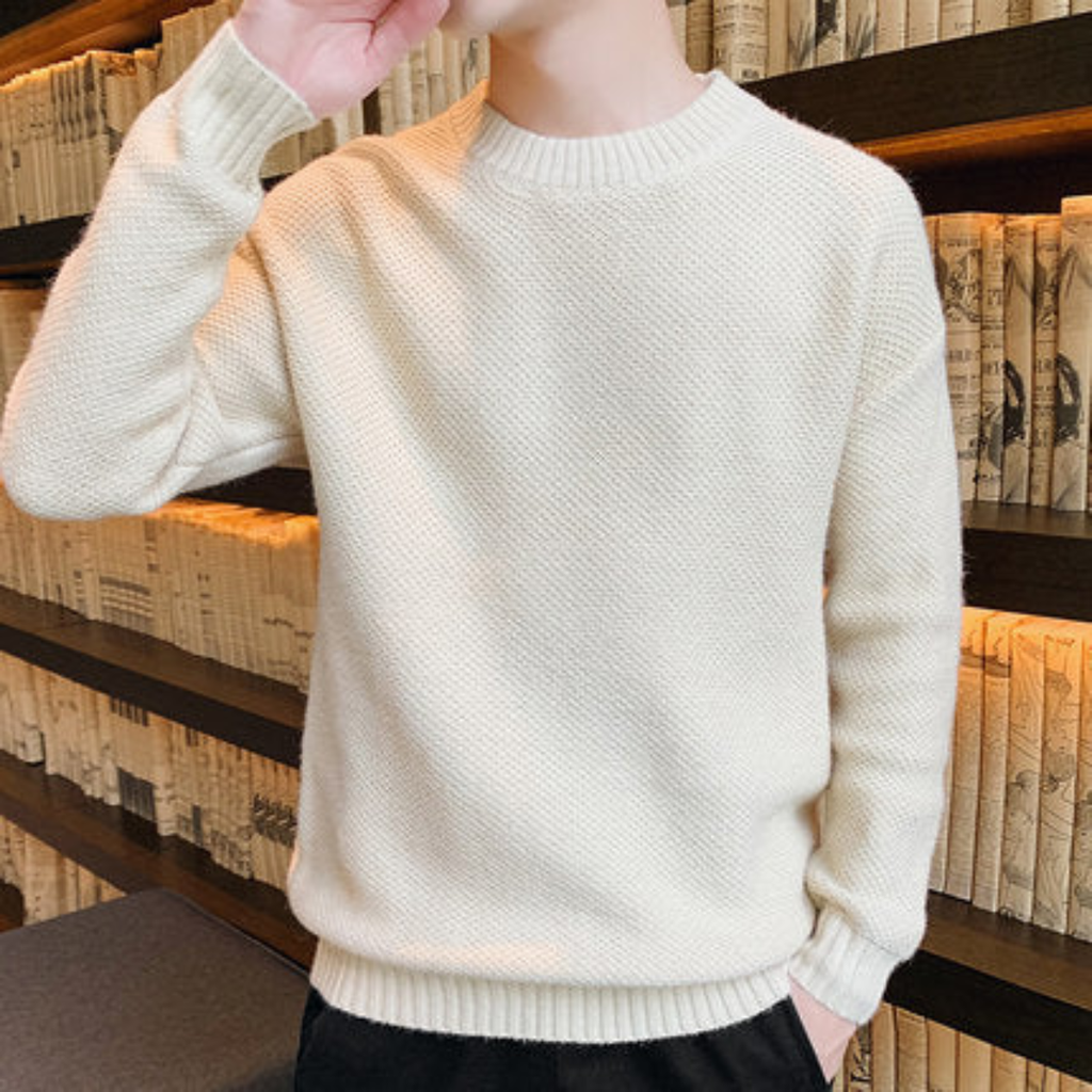 Murphy | Men's Comfortable Ribbed Hem Knit Jumper