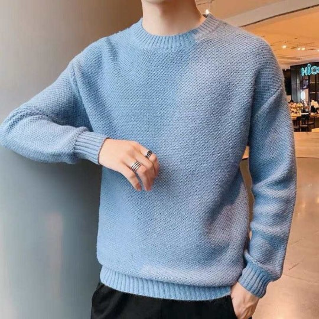 Murphy | Men's Comfortable Ribbed Hem Knit Jumper
