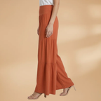 Women's Wide-Leg Trousers with High Waist and Flowy Fit
