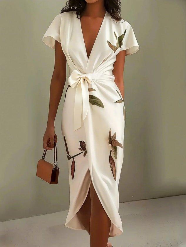 Women's Floral Print Elegant Vacation Dress