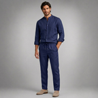 Gustav | Linen Blend Shirt and Trousers Two Piece Set