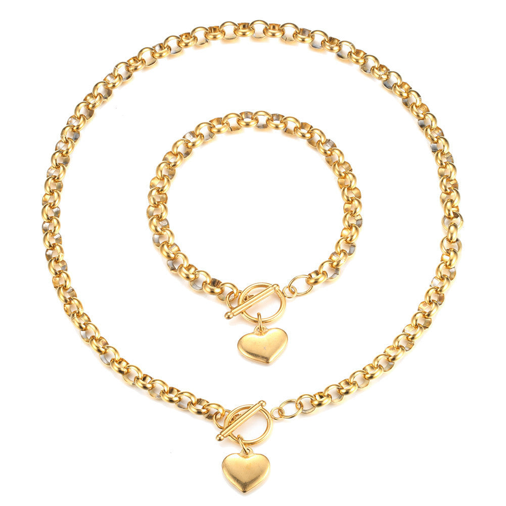Free Heart Set (Necklace + Bracelet)