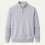 Morris | Half Zip Knit Jumper with Stand Collar