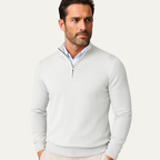 Morris | Half Zip Knit Jumper with Stand Collar