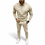 Men’s Minimal Quarter Zip Sweater with Stand Collar