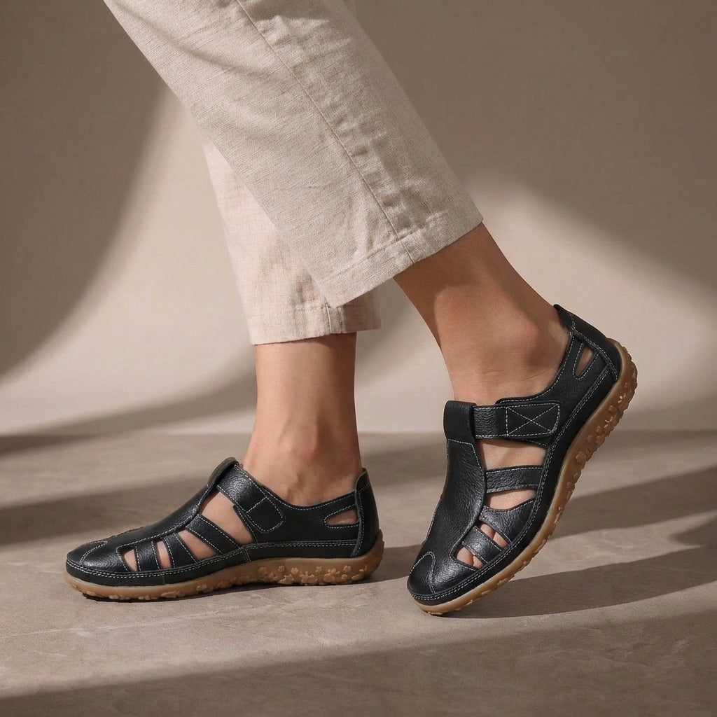 Women’s Orthopedic Closed-Toe Sandals with Adjustable Straps