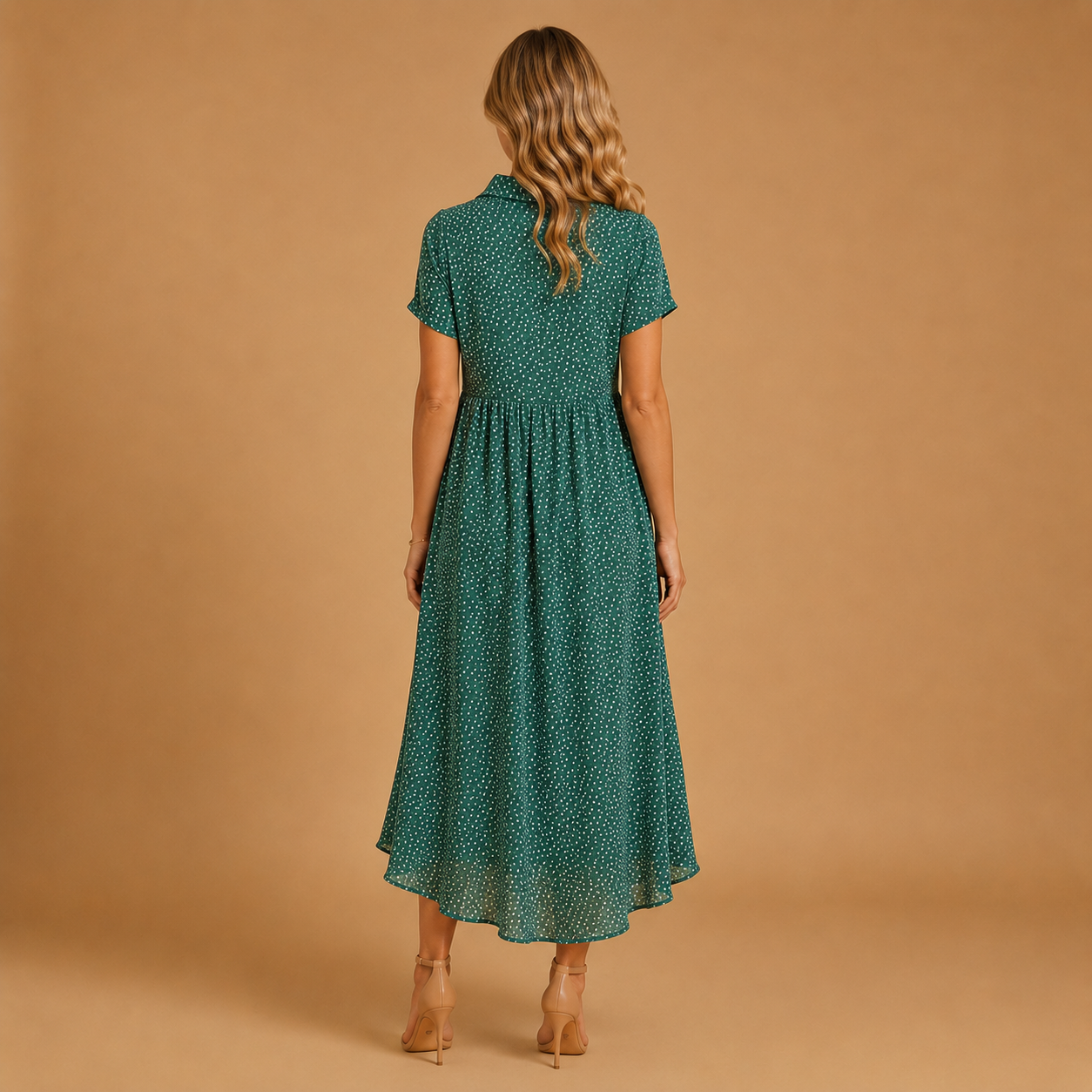 Dress | Shirt Collar | Polka Dot Pattern