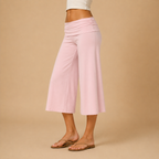 Women’s Fold-Over Wide Leg Capri Pants