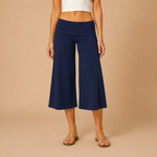 Women’s Fold-Over Wide Leg Capri Pants