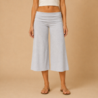 Women’s Fold-Over Wide Leg Capri Pants