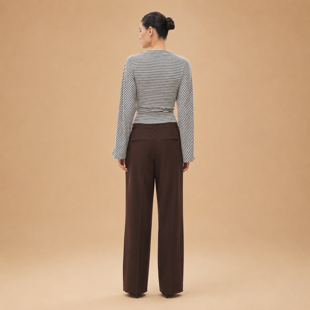 Women’s Striped Fitted Long Sleeve Top