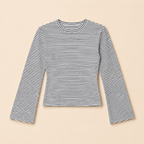Women’s Striped Fitted Long Sleeve Top